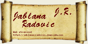 Jablana Radović vizit kartica
